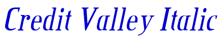 Credit Valley Italic الخط